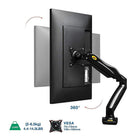 North Bayou 17"-27" Gas Strut Monitor Desktop Mount - F80-Upright lift distance: 9.8"