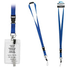 Merangue Lanyard with Breakaway Clasp, Blue, 12 Pack-17.5” Adjustable lanyard
breaks away at the neck
for safety.