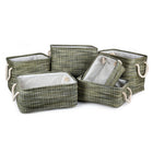Truu Design Rectangular Storage Baskets, Set of 6, 15.5 x 14 x 12 inches, Green-Dimension: XXL -15.5 x 18 / XL: 14" x 16" / L: 12.5" x 13.5" / S: 16" x 7.5" x 11" / XS: 14" x 7" x 10" / XXS: 12.5" x 6.5" x 8.5" (L x H x W)