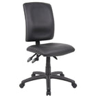 Nicer Furniture Ergonomic Polyurethane Task Chair – Black-Mid-back height desk chair with a simple design