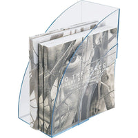 Rubbermaid Optimizers Deluxe Magazine File, Clear-Extra-large capacity file holds catalogues, binders, magazines, and more
