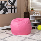 Flash Furniture Small Solid Light Pink Kids Bean Bag Chair-Cotton-Twill Upholstery