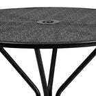 Flash Furniture 35.25" Round Black Indoor-Outdoor Steel Patio Table-Base Size: 17.5"W