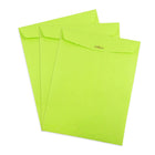 JAM Paper 9 x 12 Open End Catalog Envelopes with Clasp Closure, Brite Hue Ultra Lime Green, 100 Pack (900835395)-Opening: open end