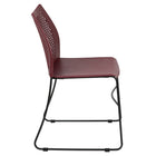Flash Furniture HERCULES Series Burgundy Stack Chair with Air-Vent Back & Black Powder Coated Sled Base-661 lb. Weight Capacity