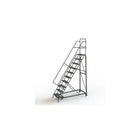 Tri-Arc Manufacturing Heavy Duty Rolling Ladder, Platform Height: 100", Step Type: Perforated, Base Depth: 77" (KDHD110246)-No. of Steps: 10