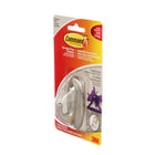 Command Traditional 3 lb Hook - Medium - Brushed Nickel-Removable and reusable; holds strongly and removes cleanly 