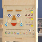 Flash Furniture Bright Beginnings Commercial Grade STEAM Wall Activity Board - Natural Finish and Multicolor Accents (MKME15273)-No Product Assembly Required