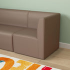 Flash Furniture Bright Beginnings Commercial Grade Modular Classroom Soft Seating, 1-Seater Corner Chair - Neutral Vinyl-Coordinates With Other Pieces in the Early Education Collection