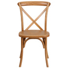 Flash Furniture HERCULES Series Stackable Oak Wood Cross Back Chair-Stackable Bistro Style Chair