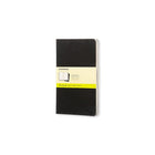Moleskine Cahier Soft Cover Plain Journal - 5" x 8-1/4" - Black - 3 Pack-Black flexible cardboard cover