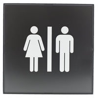 Headline Sign Premier UNISEX Sign - 8" H x 8" L - Black-Sign Message: "UNISEX"