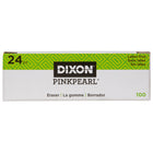 Dixon Pink Pearl Beveled Edge Pink Eraser - Small - 24 Pack-Beveled shape for more control