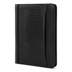 Bugatti Lezard Textured Rind Binder - Vegan Leather - Black (RGB2391BU-BLACK)-Zip around closure