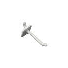 Azar Displays 2" x 0.287" Pegboard Locking Hooks, White, 50 Pack-Works with any of display's pegboards