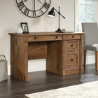 Sauder 53"W Palladia Desk - Vintage Oak-  Two small drawers with metal runners and safety stops keep you and your family safe