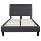 Flash Furniture Roxbury Full Size Tufted Upholstered Platform Bed - Dark Grey Fabric-Platform Bed