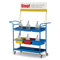 Copernicus Premium Hand Sanitizer Cart-Sturdy metal stand that can be easily wiped down
