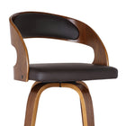 Armen Living Shelly 26" Counter-Height Bar Stool - Brown-Spot Clean
