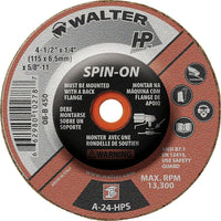 Walter Surface Technologies - Hp Combo Spin-On Combination Wheel - 12 Pack-Arbor Size 5/8"-11