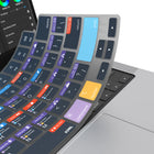 JCPal VerSkin Premiere Pro Shortcuts Keyboard Protector for MacBook Pro 14"/16" (2021/2023) and MacBook Air 13"/15" (2022/2023/2024)-Made from semi-transparent black silicone material