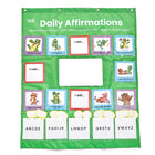 Hand2Mind Daily Affirmations Pocket Chart - Multicolor-36 Affirmation Cards inspire self-reflection and positivity.
