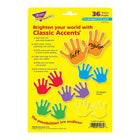 Trend Enterprises Pre-kindergarten - 9th Grades Classic Accents, Handprints, 108 Pack (T-10930)-Colour: MultiColour