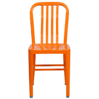 Flash Furniture Orange Metal Indoor-Outdoor Chair-Industrial Style Modern Chair