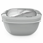 Bentgo Salad Container - Gray-Mess-Free Transport:Leak-proof 3oz salad dressing container keeps sauces mess-free during transport.