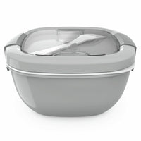 Bentgo Salad Container - Gray-Mess-Free Transport:Leak-proof 3oz salad dressing container keeps sauces mess-free during transport.