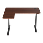 TygerClaw 23"W L-Shape Sit-Stand Desk - Cherry-Programmable memory presets let you save your ideal heights for one-touch positioning at the push of a button