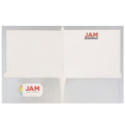 JAM Paper Glossy Two Pocket Presentation Folders, Silver, 12 Pack (385Gsiag)-2 pocket