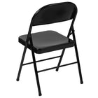 Flash Furniture Hercules Series Metal Folding Chair, Black, 4 Pack-Set of 4 Metal Folding Chairs