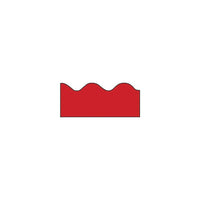 Trend T-9877 39' X 2.25" Scalloped Solid Terrific Trimmer, Red, 108 Pack (T-9877)-Bulletin board trimmers can be used to embellish classrooms of prekindergarten to grade 12 students