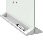 Quartet Glass Desktop Dry-Erase Panel - 23" x 17" - White-Double-sided desktop panel is self-standing to easily view your notes and ideas
