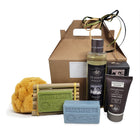 Dolce & Gourmando For the Gentleman Gift Box-Comes with two argan oils soaps, shampoo, after shave natural loofa, and a natural sea sponge