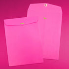 JAM Paper 9 x 12 Open End Catalog Envelopes with Clasp Closure, Brite Hue Ultra Fuchsia Pink, 100 Pack (90909027)-Material: paper