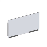 Mark Maker Modular Sneeze Guard Side - 42" W x 23.5" H panel 1/4" Clear Acrylic -2 12" aluminum bottom rails - 18" living hinge-Our clear modular sides are to be combined with the modular fronts as an extension for extra protection.