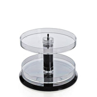 Azar Displays 2-Tier Acrylic Open Round Tray (227020)-Made from acrylic