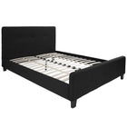 Flash Furniture Tribeca Queen Size Tufted Upholstered Platform Bed - Black Fabric-Panel Headboard