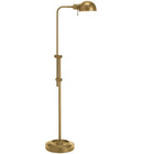 Dainolite Fedora Traditional Incandescent Adjustable Pharmacy Floor Lamp - 1 Light - Aged Brass -Aged Brass