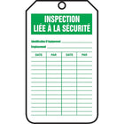 Equipment Status and Inspection Safety Tags, Inspection liee a la securite, SED661, 25 Pack-Language - French