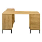 Monarch Specialties 7491 60" Computer Desk - Light Oak L-Shaped Corner-8
