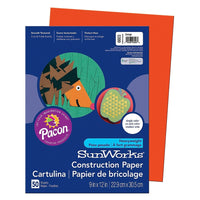 Pacon SunWorks Construction Paper - 9" x 12" - Orange - 500 Sheets-Made with a chemical-free pulping process to help ensure a cleaner environment.