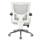 Pro-Line II White Mesh High Back Manager's Chair and Padded Seat, Heigh Adjustable Back-Deluxe 2-to-1 Synchro Tilt Control with Seat Slider and Adjustable