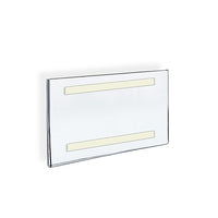 Azar Displays 8" x 10" Horizontal Wall Mount Acrylic Sign Holder with Adhesive Tape, Clear, 10 Pack (122026)-Used to displays information on walls and doors, maximizing advertising opportunity