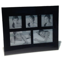 Elegance Jessica Collage Photo Frame-Perfect Gift. Collage Photo frame. Black colour, 5 windows, 3 - 3.5x3.5", 2 - 6x4"