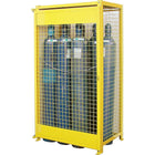 Kleton Gas Cylinder Cabinets, 10 Cylinder Capacity, 44" W x 30" D x 74" H, Yellow-Colour: Yellow
