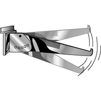 Wamaco 10" Adjustable Slatwall Shelf Bracket, Chrome, 10 Pack-Notched shelf bracket that adjusts to desired angle