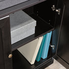 Sauder Miscellaneous Storage Bookcase With Doors - 5 shelves - 69.76" H - Estate Black (426412)-145 Evenly Distributed